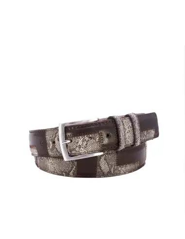 Cintura uomo patchwork stampa pitone